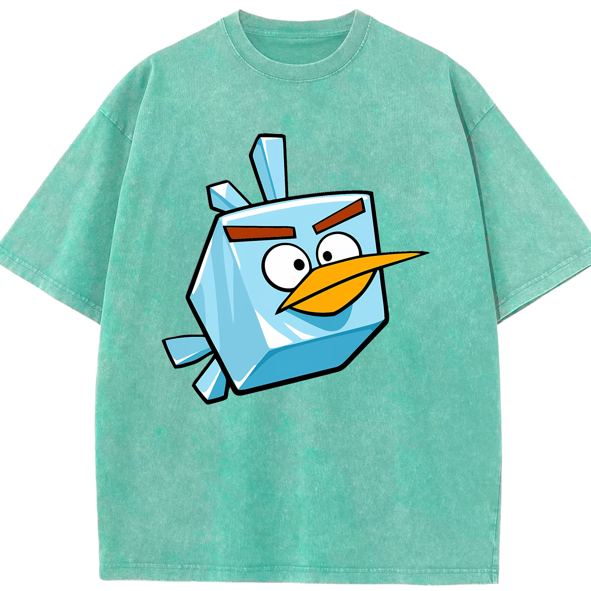 （画像用） Angry Birds アングリーバード 綿100% ヴィンテージ風 半袖Tシャツ（フロントプリント）